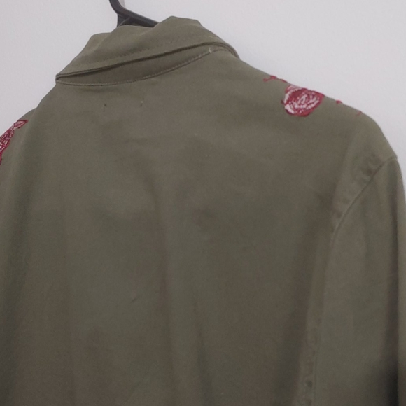 Francesca’s Military Style Olive Green Jacket - Picture 11 of 15